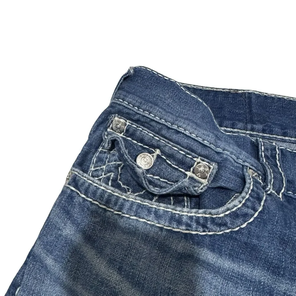True Religion Big T Natural W/Flap Stitch Straight Leg Jean Men’s Size 38 Cotton